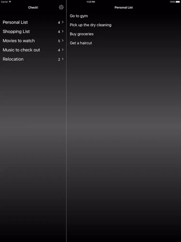 Screenshot di To-do lists, checklists, tasks and themes - Check! iPad 