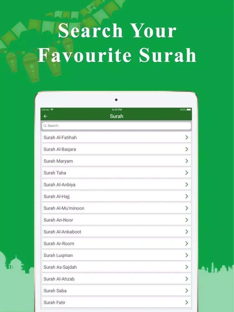 ภาพหน้าจอของ Quran MP3 Audio iPad 