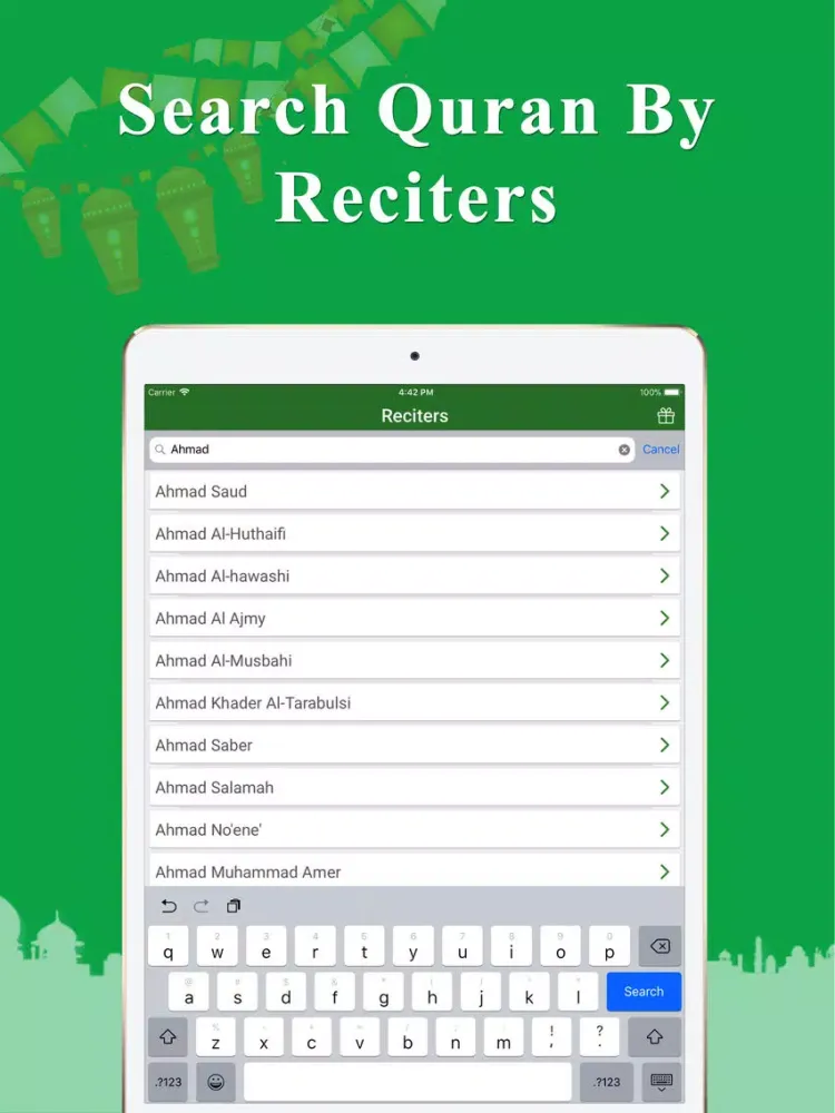 ภาพหน้าจอของ Quran MP3 Audio iPad 