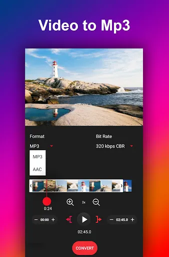 Captures d'écran de Video to MP3 Converter