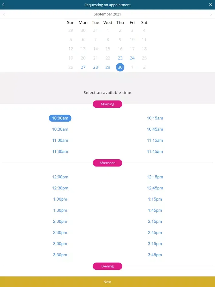 MPG ONE Wellness iPad  Screenshots