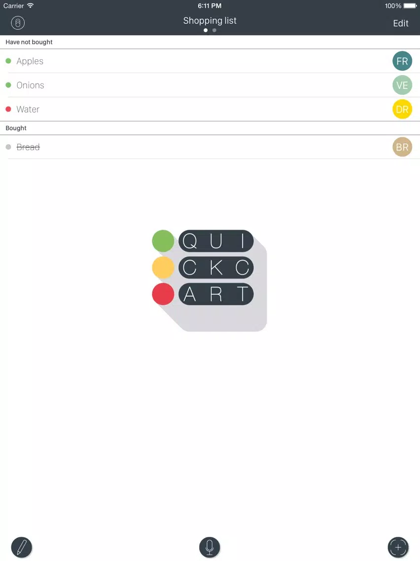 Tangkapan skrin QuickCart - Say, write or scan your shopping list iPad 