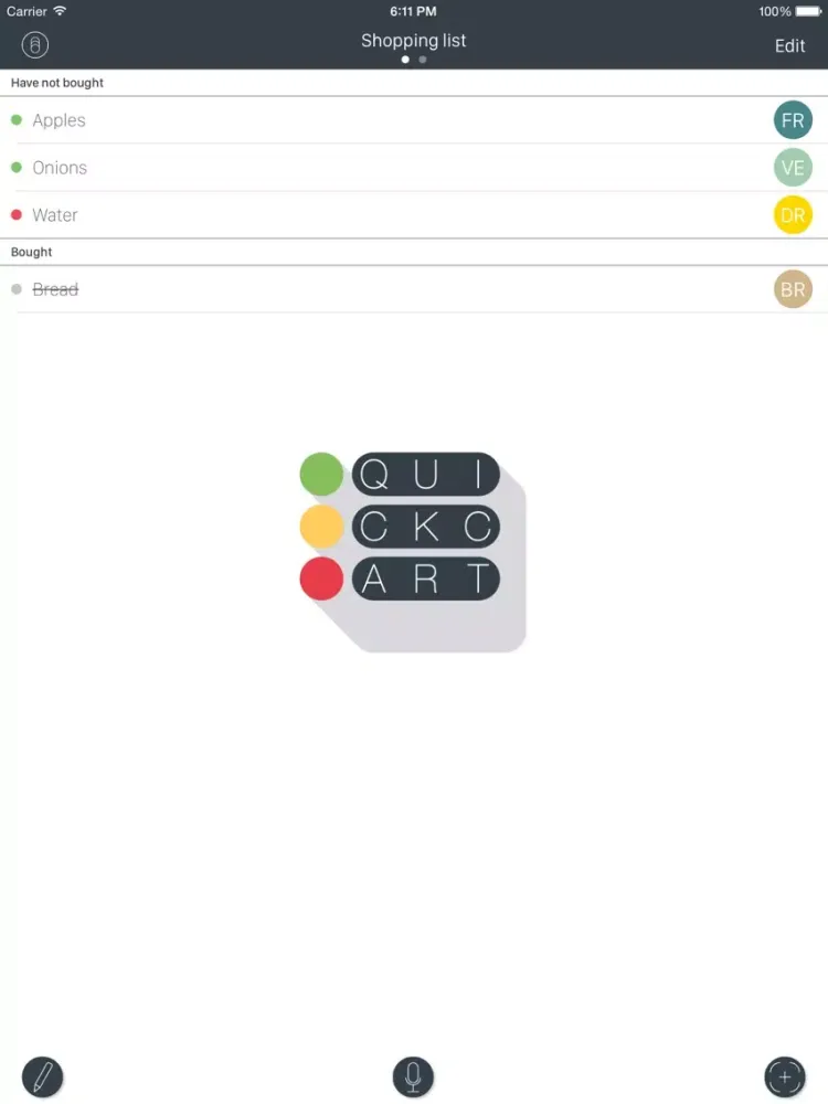 Capturas de pantalla de QuickCart - Say, write or scan your shopping list iPad 