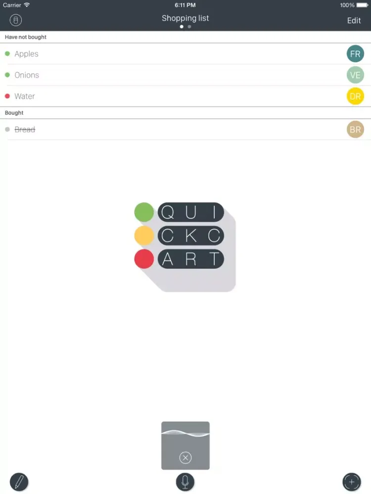 Capturas de pantalla de QuickCart - Say, write or scan your shopping list iPad 
