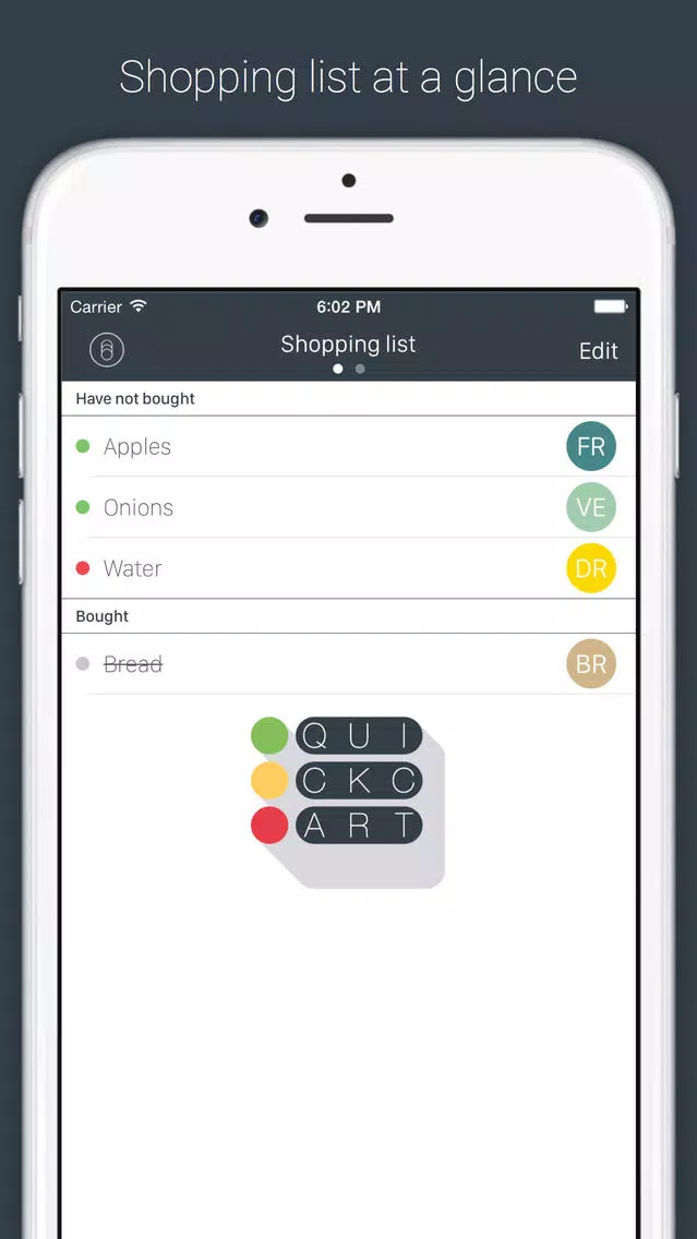 Tangkapan skrin QuickCart - Say, write or scan your shopping list