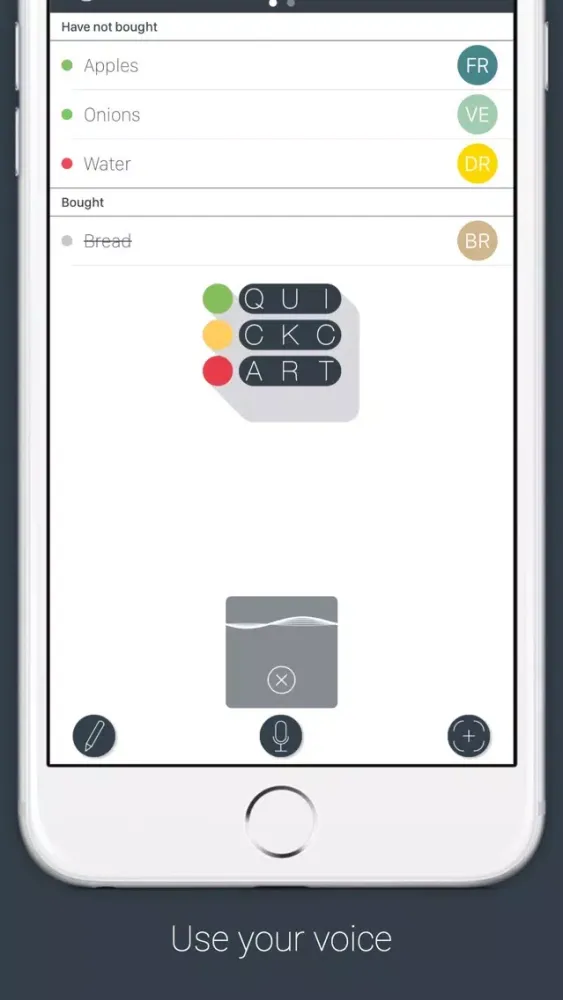 Capturas de pantalla de QuickCart - Say, write or scan your shopping list