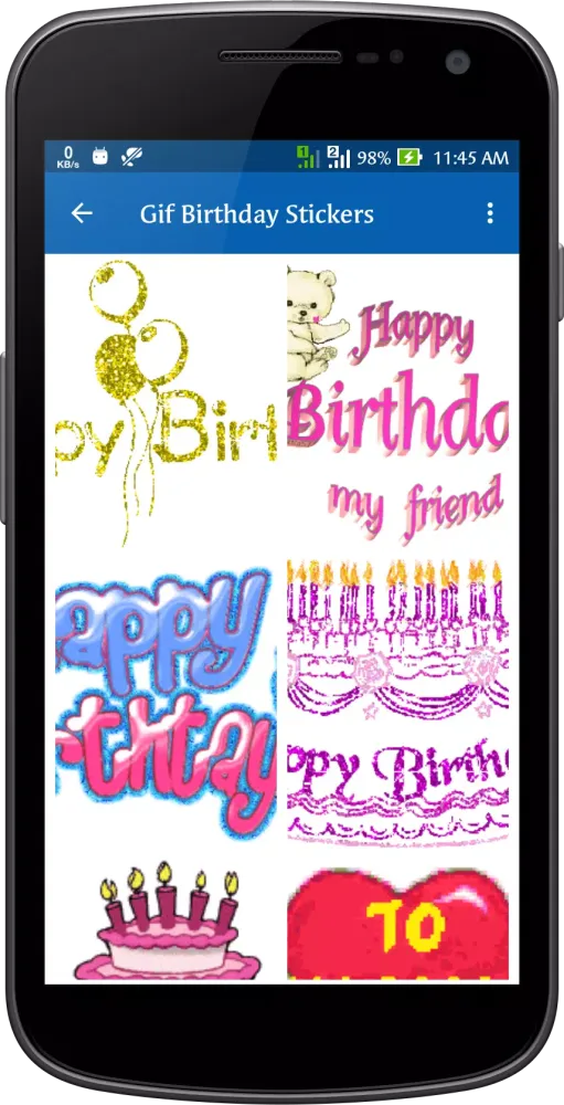 Gif Birthday Stickers Screenshots