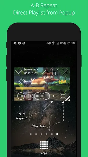 Ảnh chụp màn hình của Lua Player Pro (HD POP-UP)