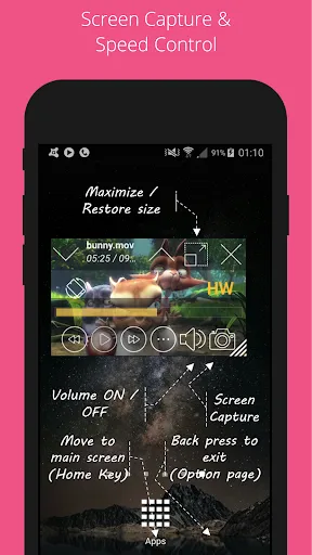Lua Player-Popup Media Player Screenshots