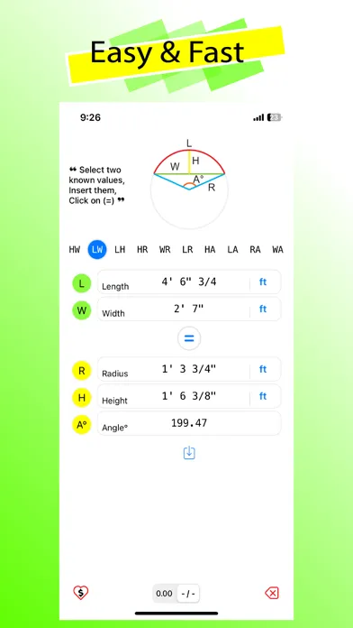 Captures d'écran de Arc+ Calculator
