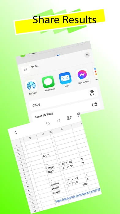 Captures d'écran de Arc+ Calculator