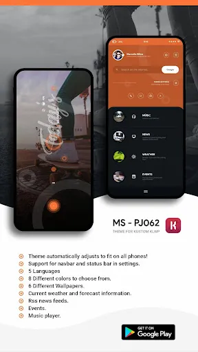 Ảnh chụp màn hình của MS - PJ062 Theme for KLWP