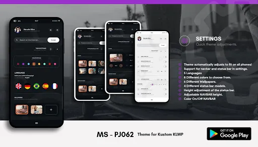Ảnh chụp màn hình của MS - PJ062 Theme for KLWP
