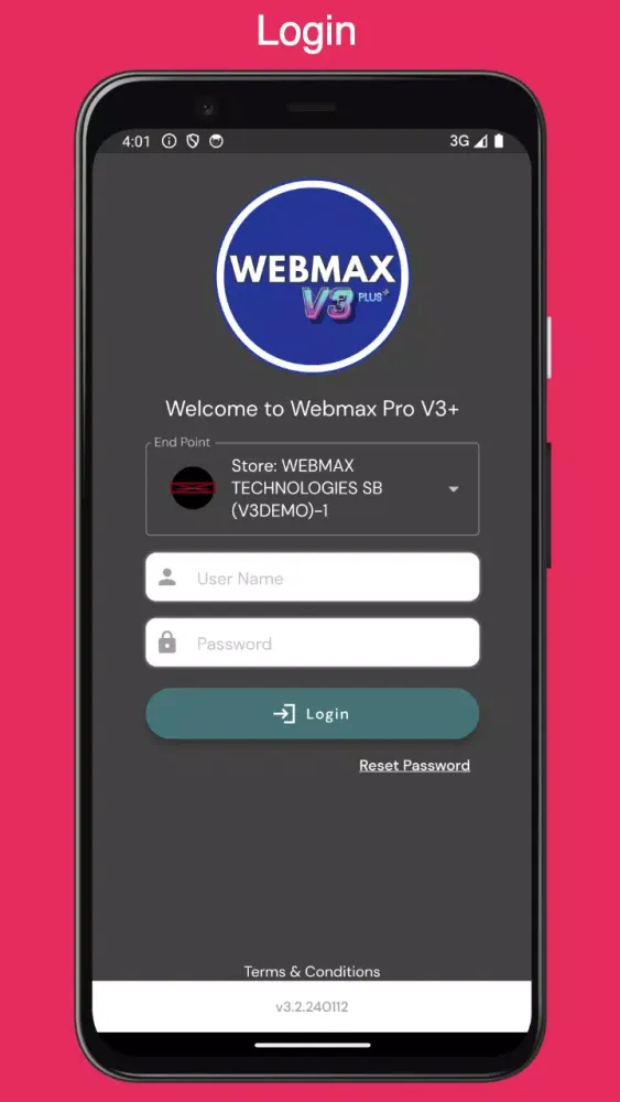 Tangkapan skrin Webmax Pro V3+