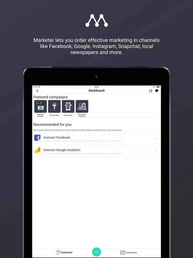 Marketer - Your Marketing App iPad  Ekran Görüntüleri