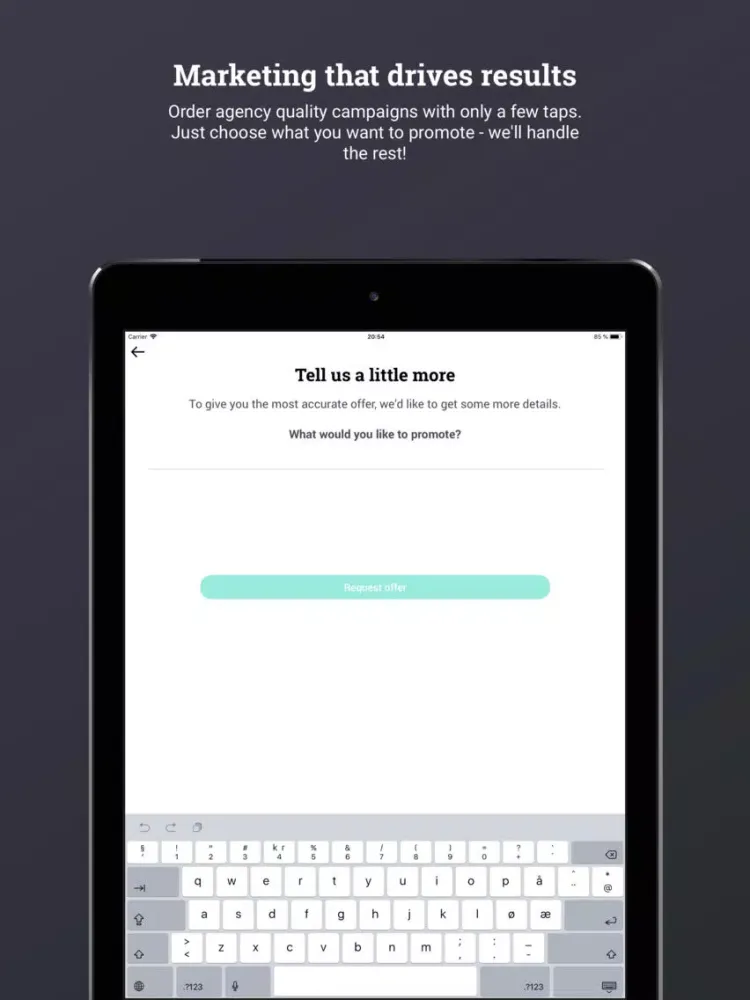 Marketer - Your Marketing App iPad  Ekran Görüntüleri