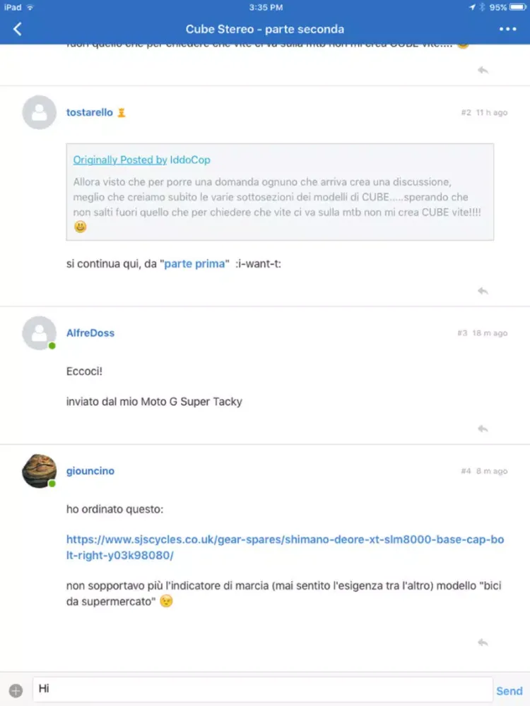 Zrzuty ekranu MTB-Forum.it iPad 