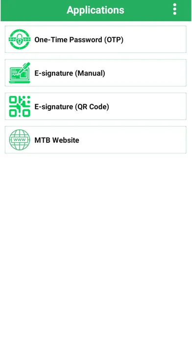 Captures d'écran de MTB MFA APP