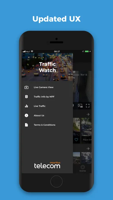 Tangkapan skrin Traffic Watch Mauritius