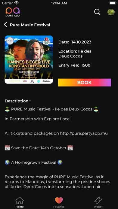 Скриншоты partyapp.mu