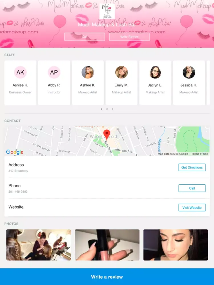 Captures d'écran de Muah Makeup & Lash Bar iPad 