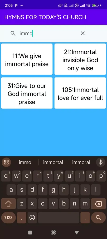 Capturas de pantalla de Hymns for Today's Church