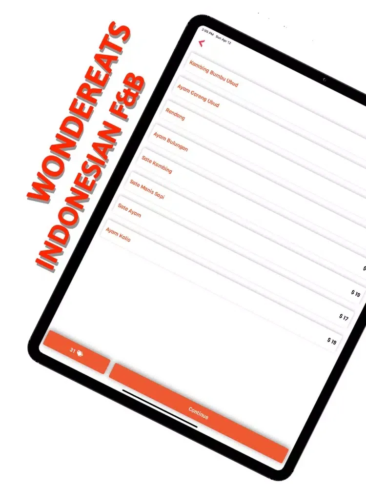 WonderEats iPad  سکرین شاٹس