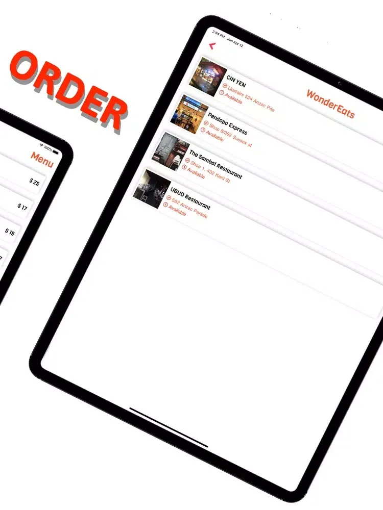 WonderEats iPad  سکرین شاٹس