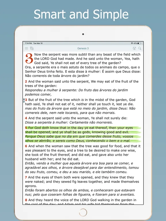 Screenshot di Bilingual Bible Multi Language iPad 