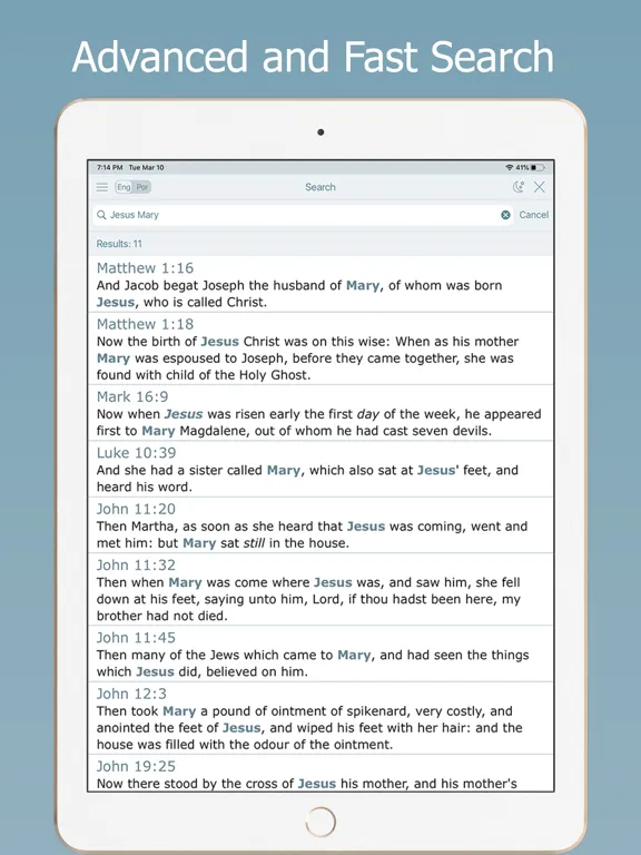 Screenshot di Bilingual Bible Multi Language iPad 