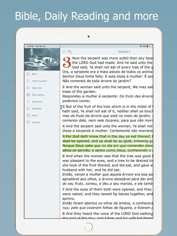 Screenshot di Bilingual Bible Multi Language iPad 