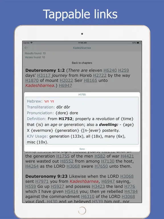 Bible and Strong’s Concordance iPad 应用截图