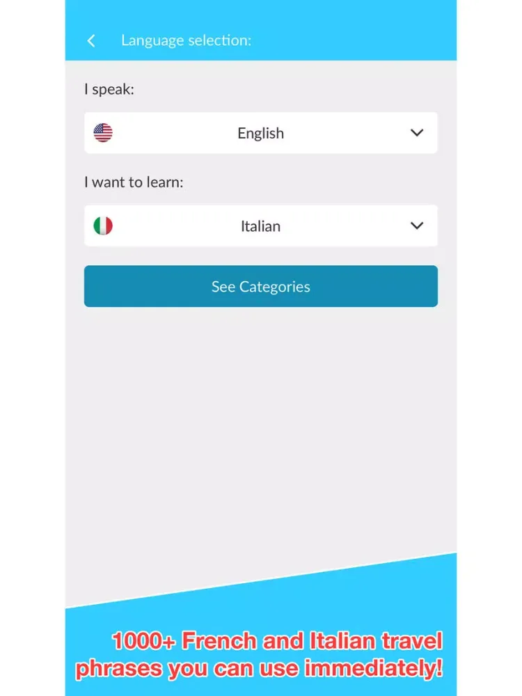 Скриншоты Benry Travel | 1000+ French and Italian travel phrases so you can travel with confidence! iPad 
