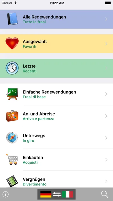 Tangkapan layar German / Italian Talking Phrasebook Translator Dictionary - Multiphrasebook