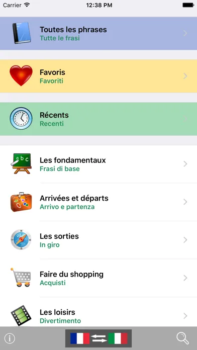 Скриншоты French / Italian Talking Phrasebook Translator Dictionary - Multiphrasebook