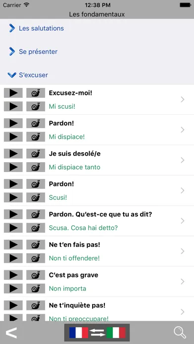 Скриншоты French / Italian Talking Phrasebook Translator Dictionary - Multiphrasebook
