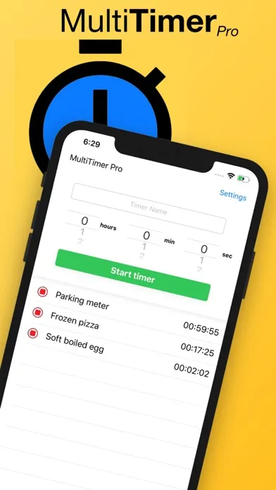 Captures d'écran de MultiTimer Pro