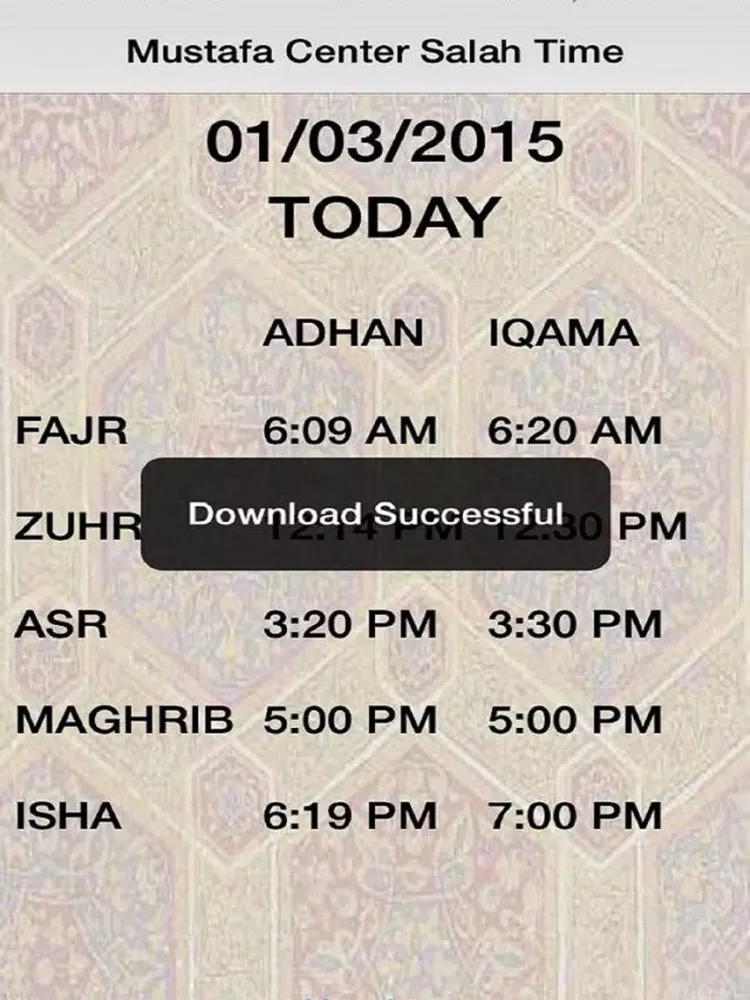 Mustafa Center Salah Time iPad  سکرین شاٹس