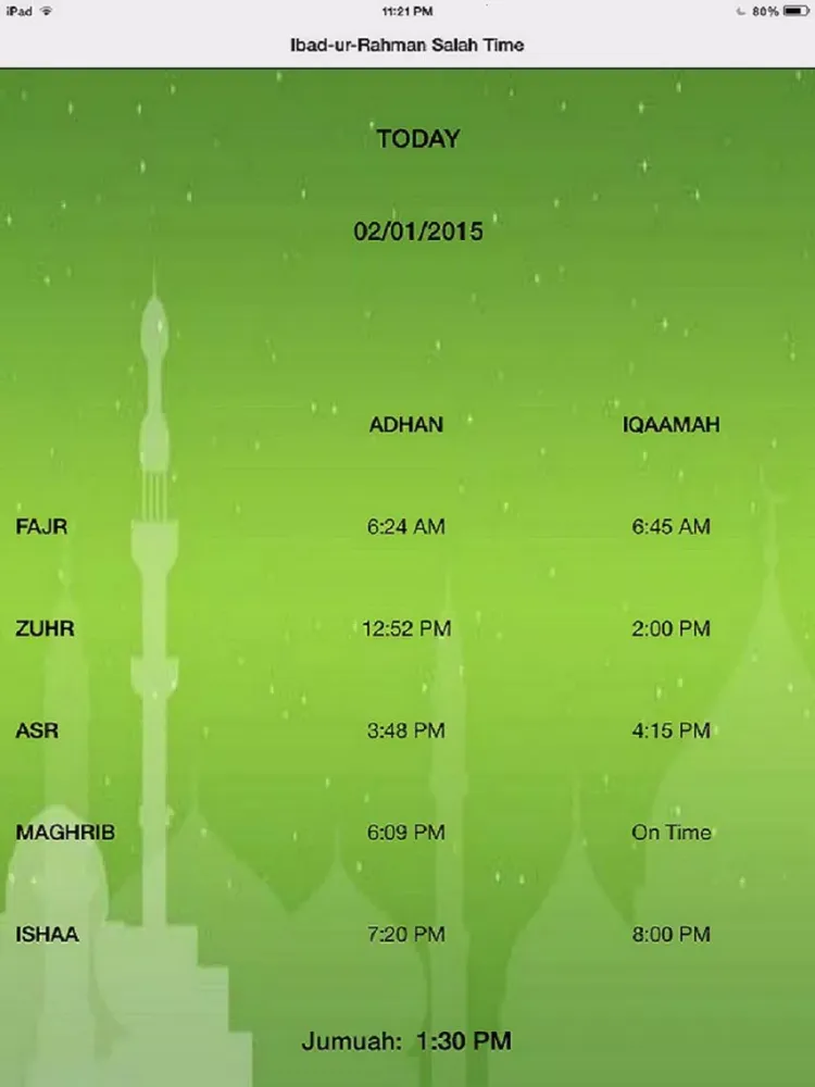 Ibad-ur-Rahman Salah Time iPad  Ekran Görüntüleri