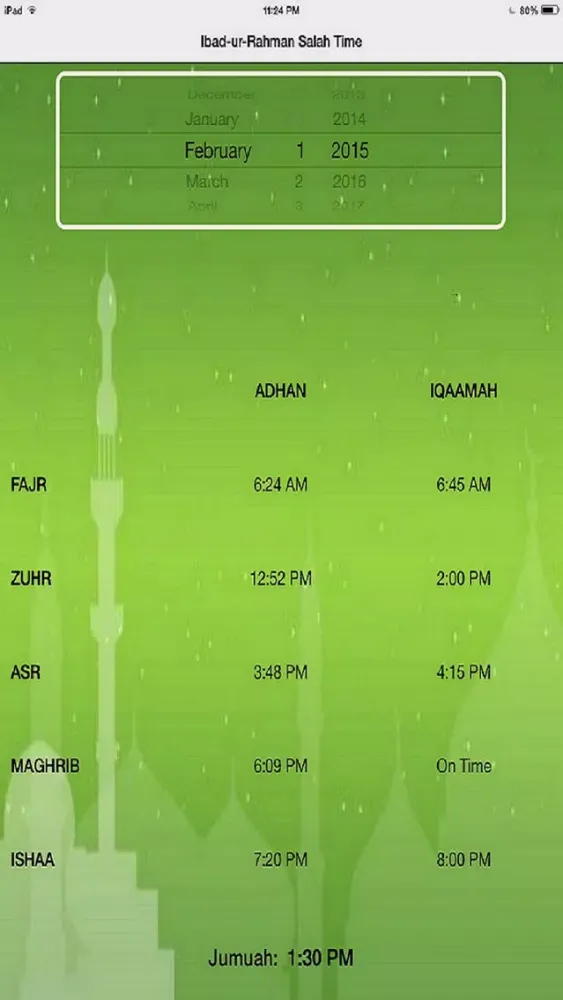 Ibad-ur-Rahman Salah Time Ekran Görüntüleri