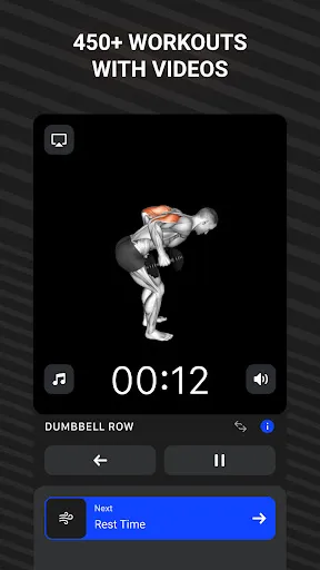 Capturas de tela do Workout Planner Muscle Booster