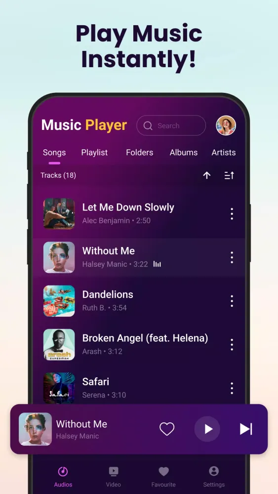 Music Player應用截圖