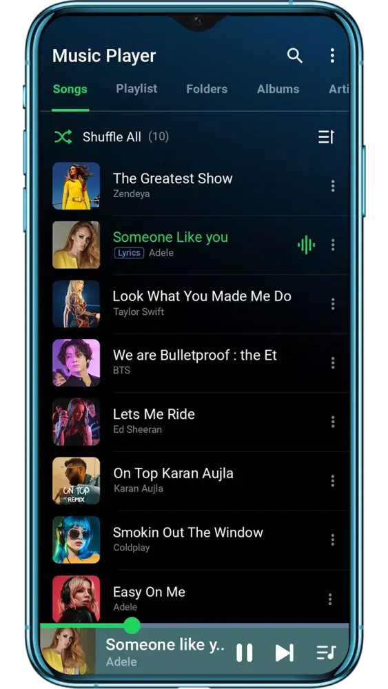 Music Player Ekran Görüntüleri