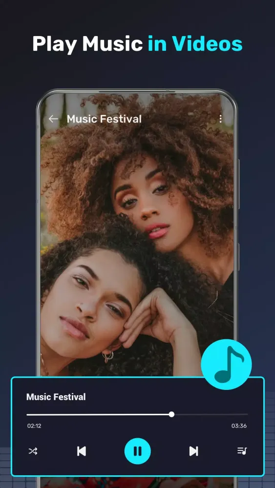 Capturas de tela do Music Player