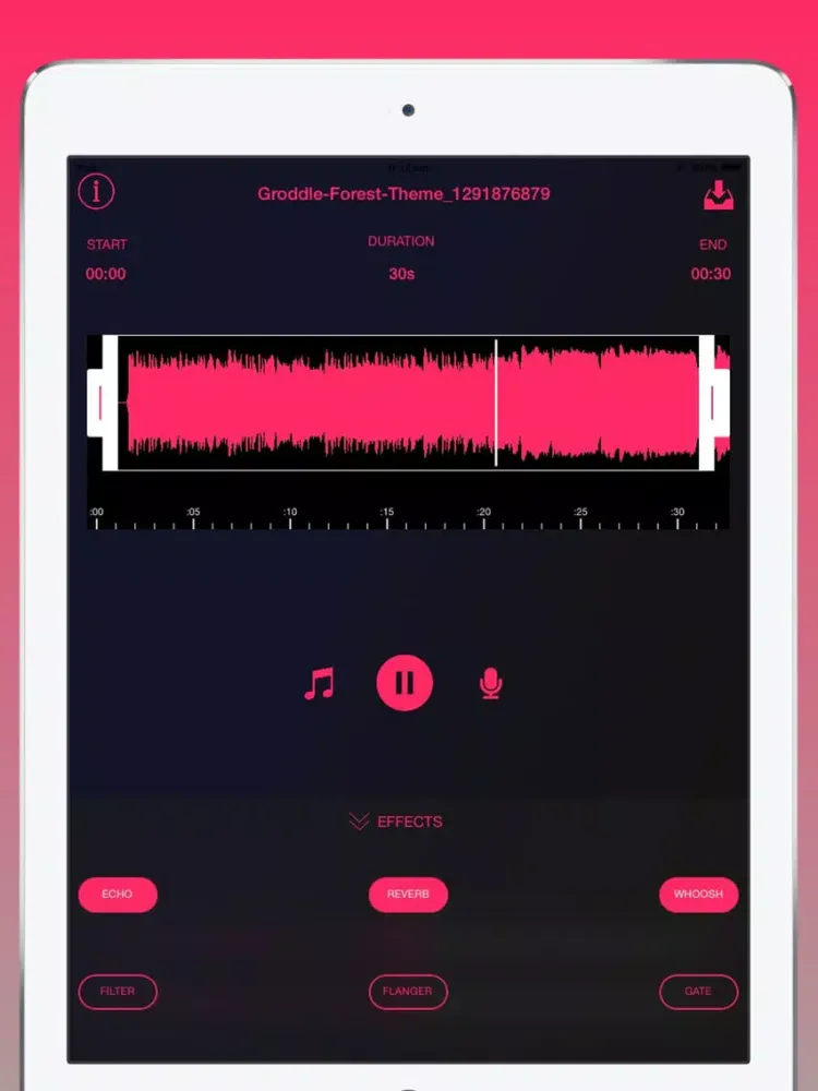 ภาพหน้าจอของ Music Ringtone Maker - Create Ringtones for iPhone with Custom Effects by Editing Songs and Recordings iPad 