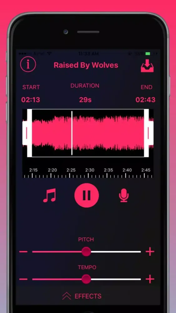 ภาพหน้าจอของ Music Ringtone Maker - Create Ringtones for iPhone with Custom Effects by Editing Songs and Recordings