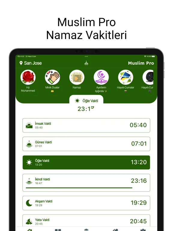 Muslim Pro: Namaz Vakitleri iPad  Screenshots