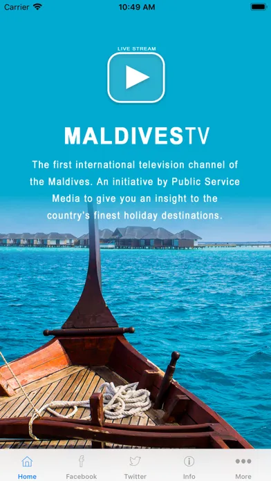 Captures d'écran de Maldives TV