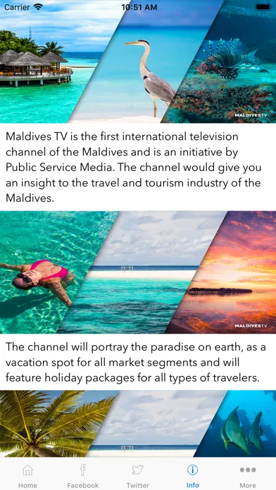 Captures d'écran de Maldives TV