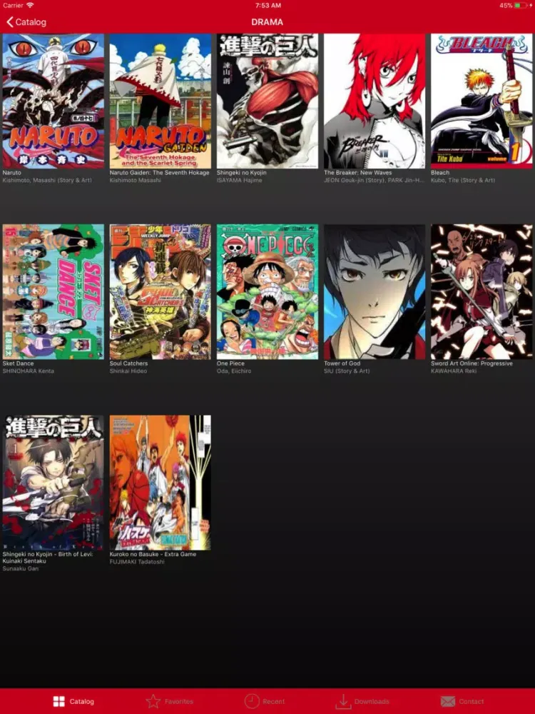 Manga reader - Zingbox storm iPad  Screenshots